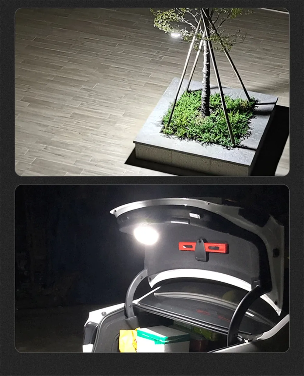 15600maH Rechargeable LED Camping Lantern with Magnet Strong Light Zoom Portable Flashlights Tent Lights Work Repair Lighting