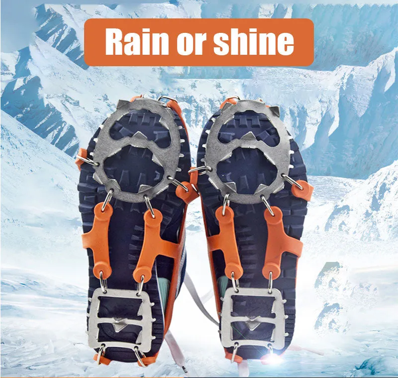 18 Teeth Ice Climbing Crampons Manganese Steel Shoe Covers