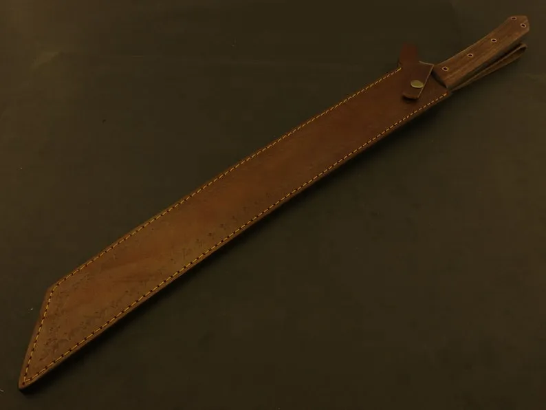24" Hallmark Machete Bushcraft & Camping Machete (D2 Steel, Spring Steel are available) with Custom Blade Material Variations-Bushcraft Machete