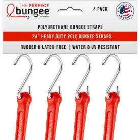 24" Heavy Duty Poly Bungee Strap 4 Pack
