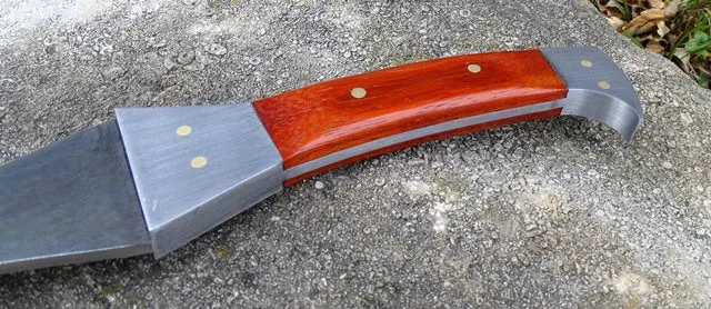 26" Josh R  Khopesh Machete Bushcraft & Camping Machete (D2 Steel, Spring Steel are available) with Custom Blade Material Variations-Bushcraft Machete