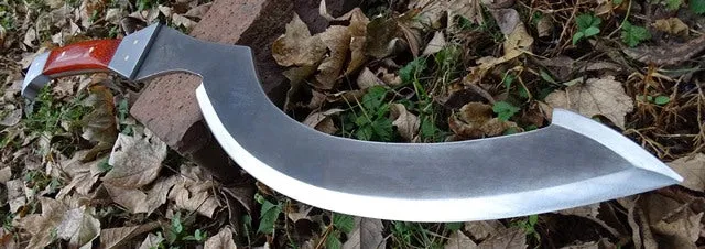 26" Josh R  Khopesh Machete Bushcraft & Camping Machete (D2 Steel, Spring Steel are available) with Custom Blade Material Variations-Bushcraft Machete