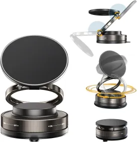 360 Adjustable Vacuum Magnetic Phone Holder for Car, Suction Cup Phone Mount for Magsafe, Portable Cell Phone Holder for Makeup/Gym/Mirror, Fit for All Smartphones