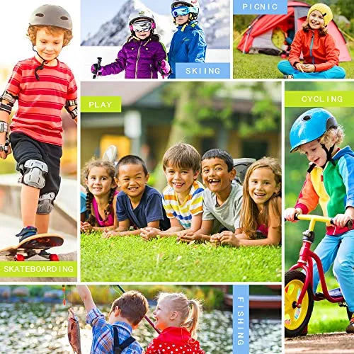 4 PCS Kids Face Mask Neck Gaiters Full-Coverage Bandanas Headband Tube Neck for Boys Girls(B American Flag/Pack of 4, 7-10T/8.2713.39inch)