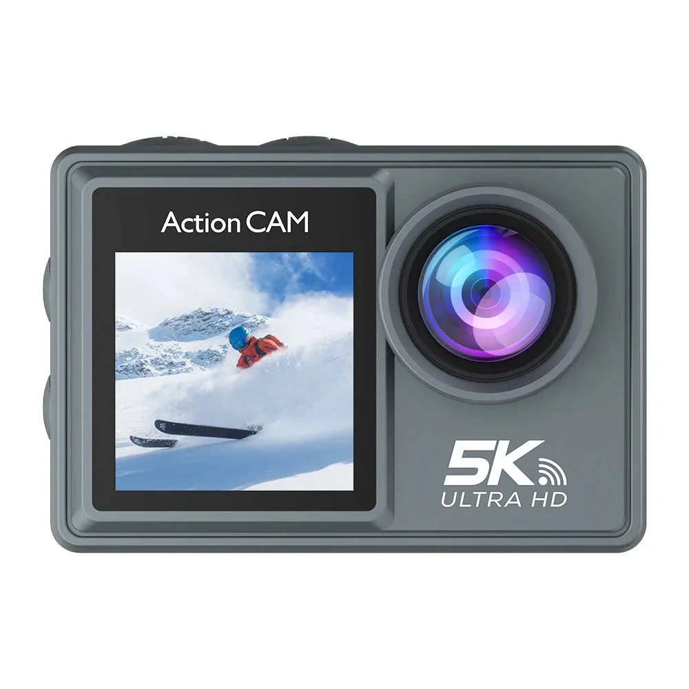 5K Action Camera 4K60FPS Dual IPS Touch LCD EIS WiFi 170 30M Waterproof 5X Zoom Professional Sport Camera With Remote Control