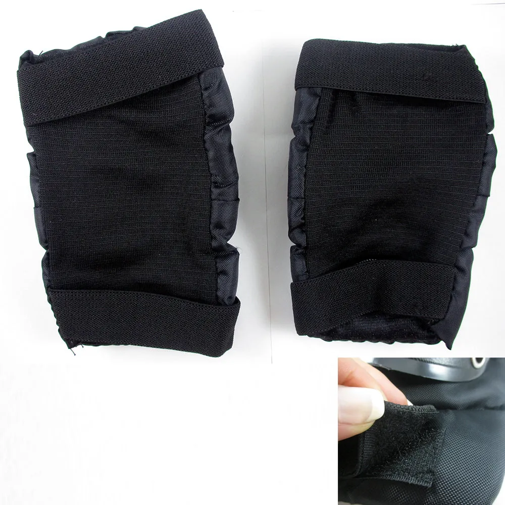 6 Knee Elbow Protective Pad Protector Gear Sports Tactical Black Skate Roller Lg