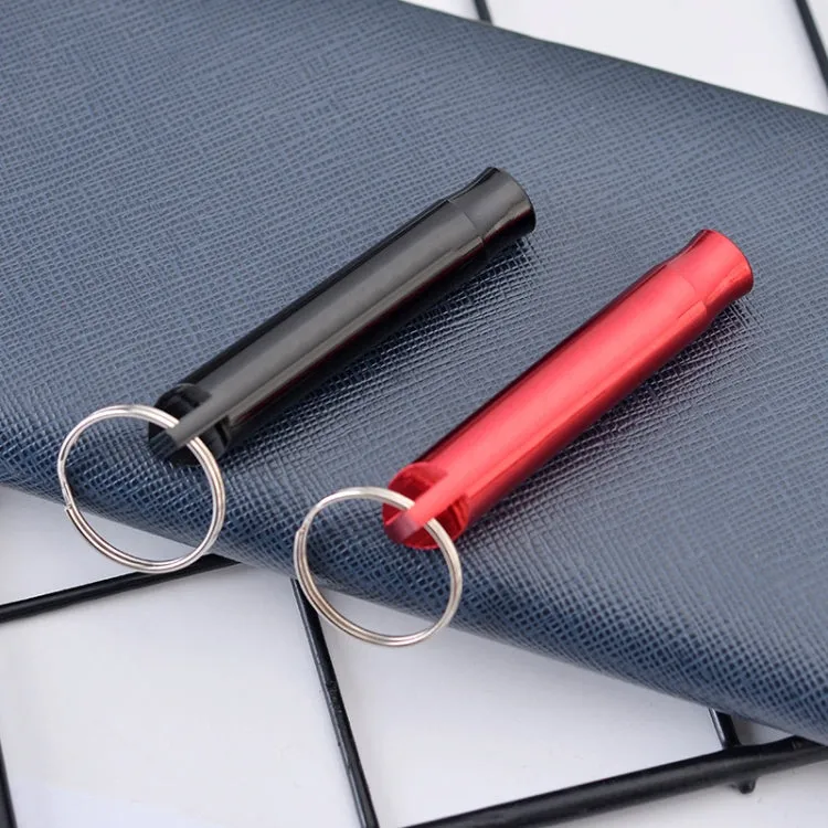 6 PCS Multifunctional Whistle Keychain Men Keyring Pendant(Black)