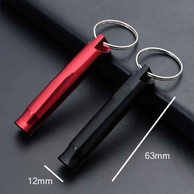 6 PCS Multifunctional Whistle Keychain Men Keyring Pendant(Black)
