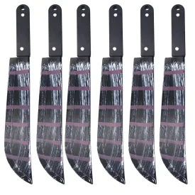 6x Realistic Bloodied Machete Weapon Plastic - 50 cm Halloween Horror Killer Fancy Dress Party Costume Props