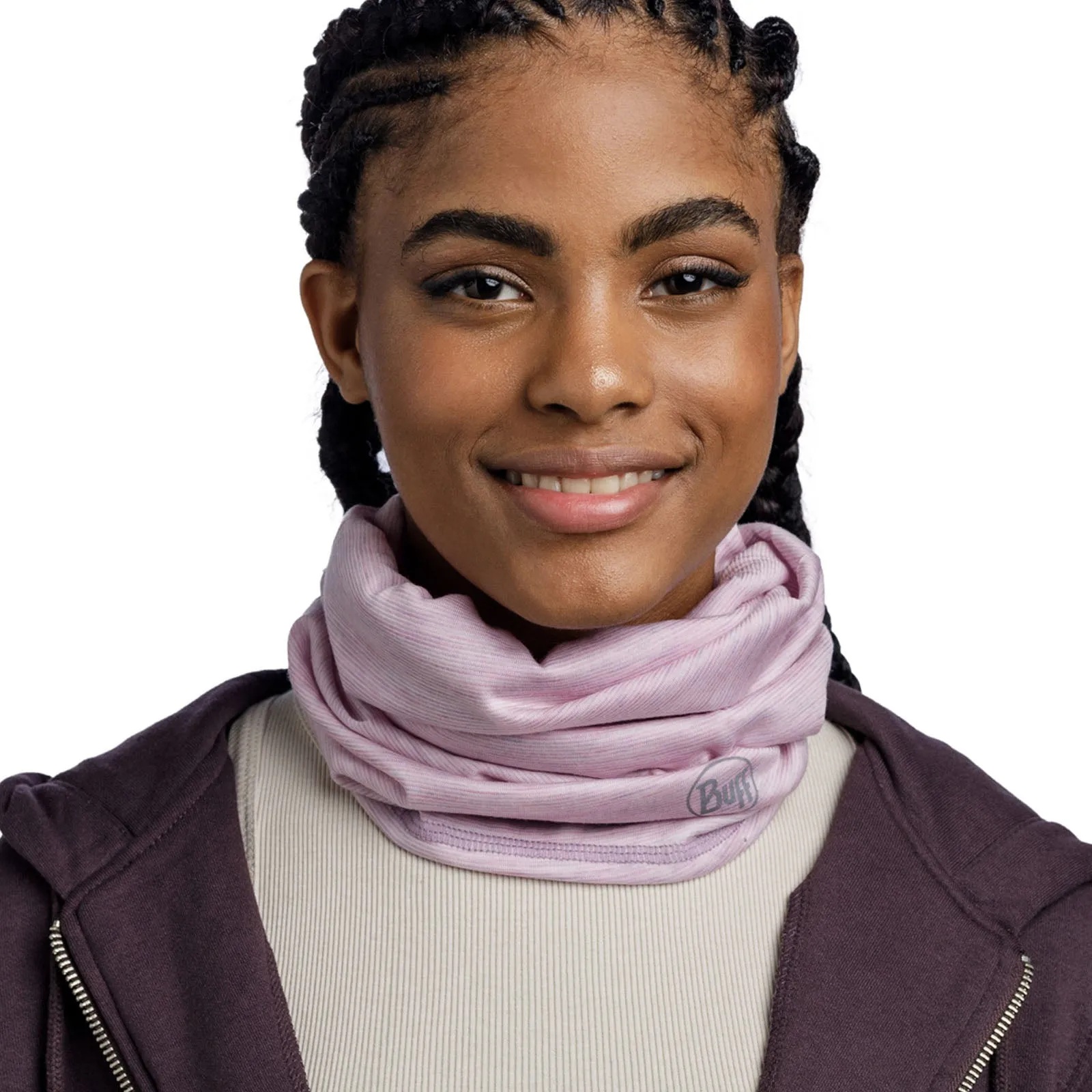 Buff Womens Multistripes Merino Bandana - Lilac Sand