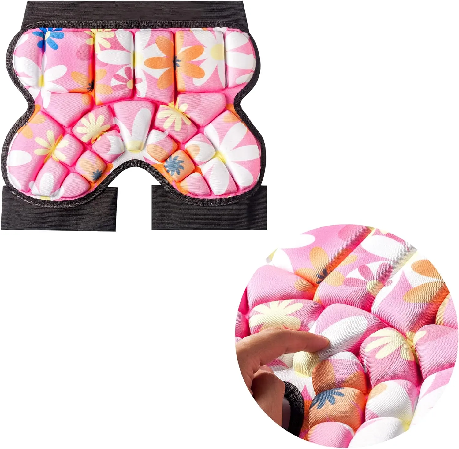 Butt Pads for Skating, 25 mm Thick Bum Protector for Kids (3-7 Years Old) Lightweight, Anti Slip Snowboard Padded Pants, Hip Pads for Ice Skating Ski Skiing Skateboarding Cycling