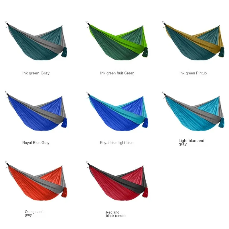 Camping Hammock Double Nylon Camping Ultra-Light Anti-Rollover Nylon Spinning