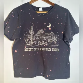 Electric Pink Desert Days & Whiskey Nights Tee Shirt