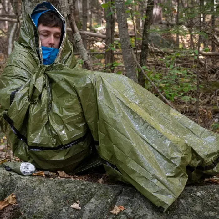 Emergency Bivvy with Rescue Whistle - OD Green