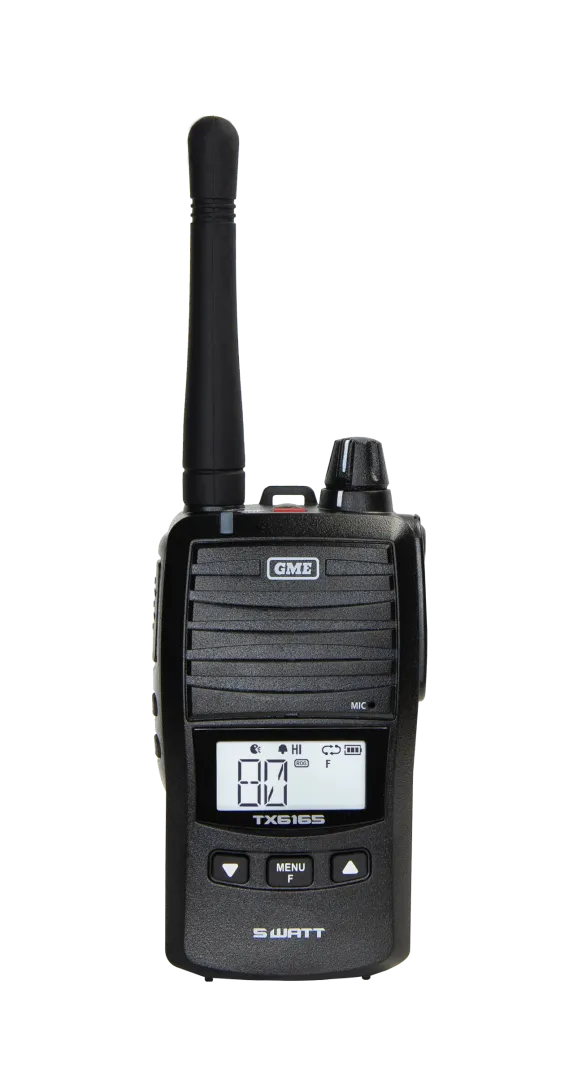 GME UHF 5W Handheld Radio Black TX6165X