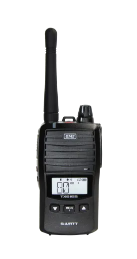 GME UHF 5W Handheld Radio Black TX6165X
