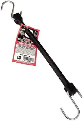 Hampton 06214 14 Inch EPDM Rubber Bungee Cord Strap - Quantity of 60