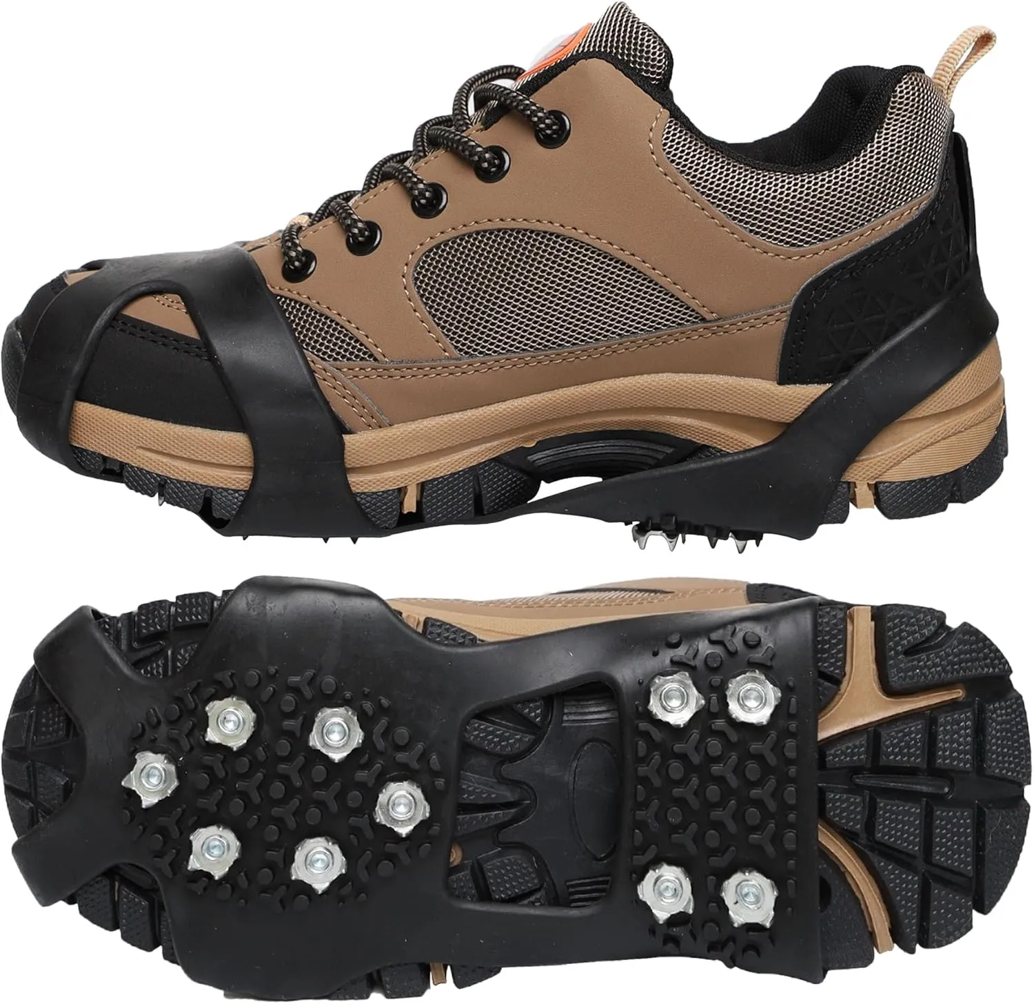 Ice Cleats Snow Traction Cleats Crampons for Shoes and Boots Non-Slip Overshoe Crampons for Women Men Walking on Snow and Ice