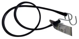 Max MM57 45" Black EPDM Rubber Tarp Bungee Cord Strap - Quantity of 50