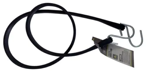 Max MM57 45" Black EPDM Rubber Tarp Bungee Cord Strap - Quantity of 50