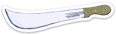 Sketchy Machete Sticker
