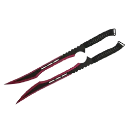 Tactical Master 27" Twin Tactical Machete Set (Red)